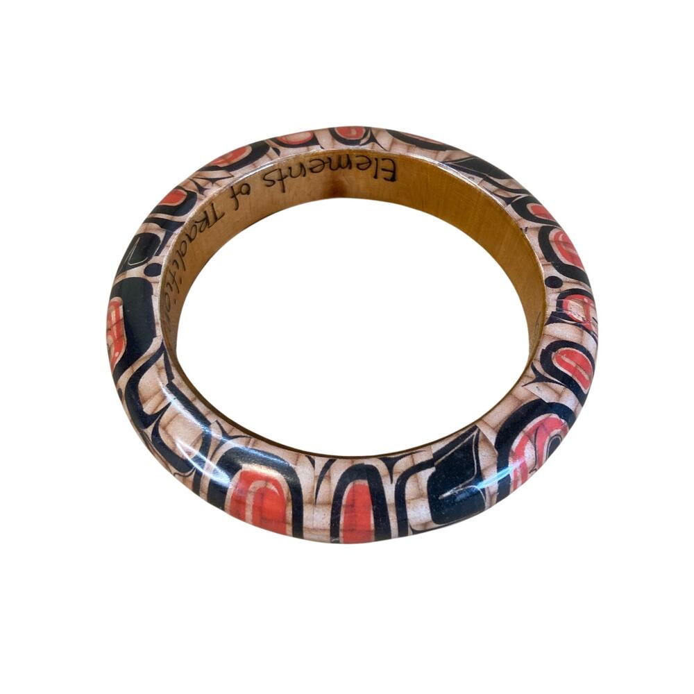 Elements of Tradition Brown Bear Wood Bracelet by Haida Artist Ernest Swanson